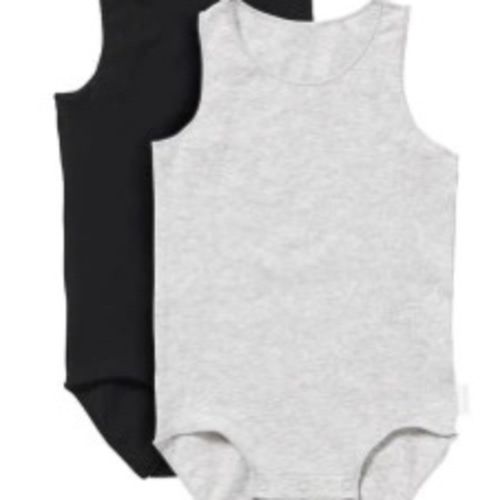 BONDS Wonderbodies Singletsuit 2 Pack | BXW6A | Grey & Black