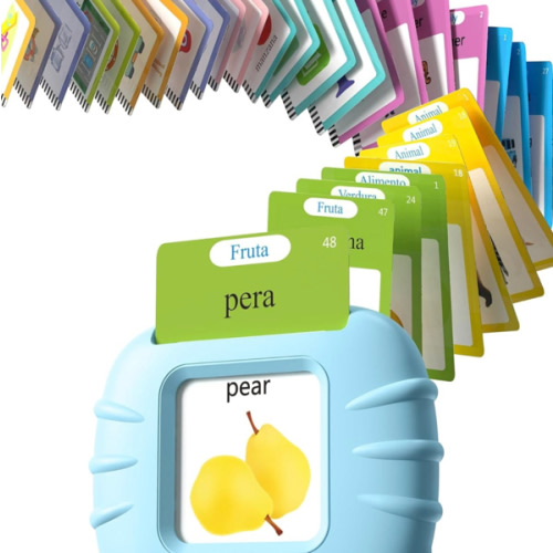 Bilingual Spanish and English Talking Flash Cards Pocket Speech Therapy Tools with 510 Words