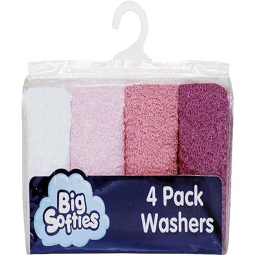 Big Softies Cotton Pastel Washer for Baby Girl 4 Piece Set, Multicolour4 Count