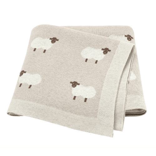 Sheep Knitted Blanket