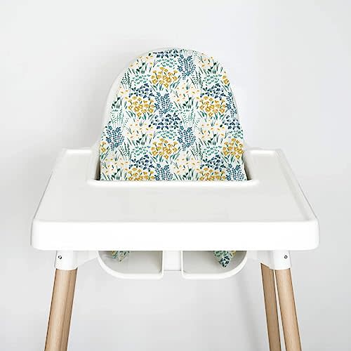 Nibble and Rest Highchair Cushion Cover for Inflatable Cushion, Compatible for IKEA Antilop Highchair, High Chair Accessories Stain-Proof and Wipeable Cushion Cover (Cushion NOT Included)(Inthemeadow)