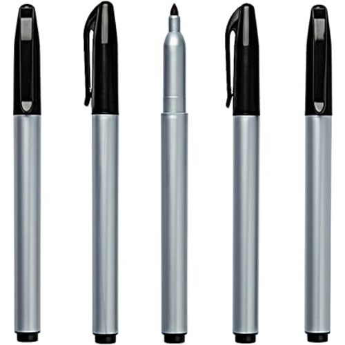 Cadie Permanent Freezer Marker Set of 5 – Waterproof Fast-Drying Black Ink Pens with Chisel Tip for Food Labeling, Fridge & Freezer Storage, Kitchen & Lab Use & General Organization.