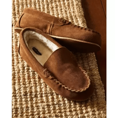 Brands We Love Kids Suede Slippers in Tan by Janie and Jack