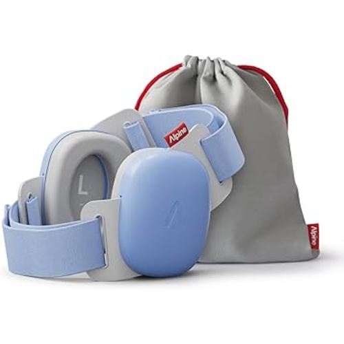 Alpine Muffy Baby Comfort - Protects Hearing for Babies and Toddlers - CE & ANSI Certified - Unique Headband for Safe fit & Comfort - Multi-adjustable for Ages 3-48 Months - 24dB Sound Reduction, Blue
