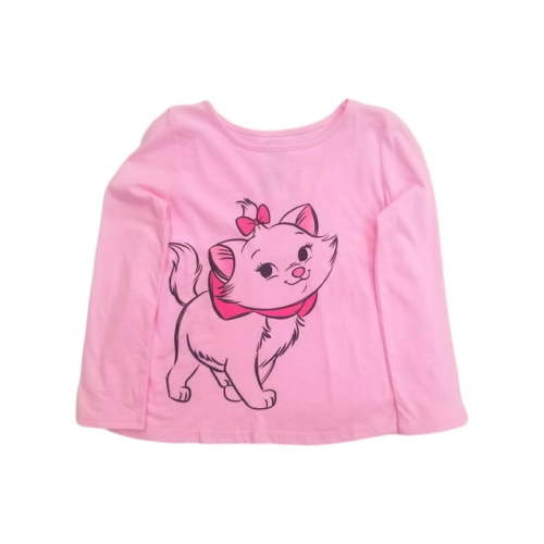 Disney Aristocats Infant Toddler Girls Pink Sparkly Marie Tee Shirt T-Shirt 5T