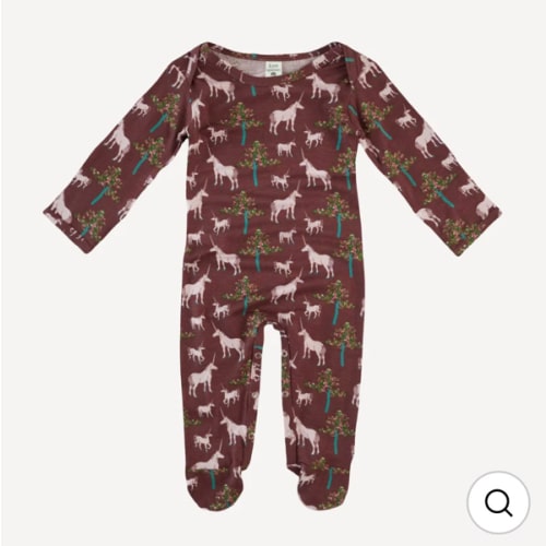 Unicorn | long sleeve footie | bamboo