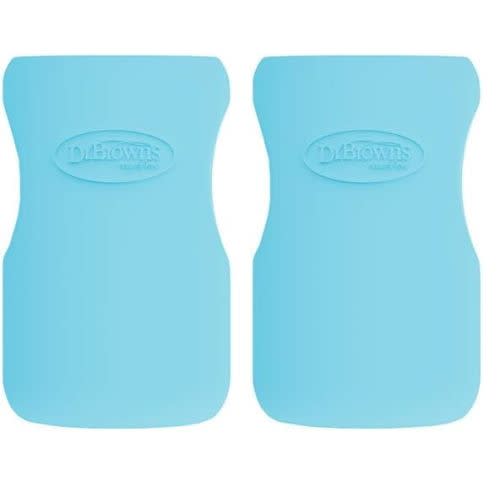 Dr. Brown's Wide Neck Glass Bottle Sleeve, Blue, 9oz (4)