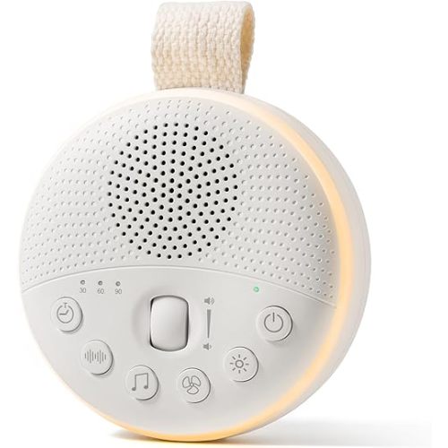 White Noise Machine for Baby & Adults with 21 Relaxing Sounds & Adjustable Night Light, Rechargeable & Portable Sleep Aid for Home & Travel