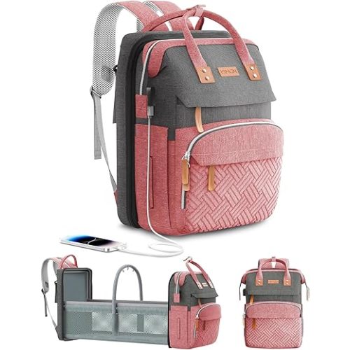 Diaper Bag Backpack with Changing Station, Large Diaper Bag, Baby Bag, Multifunctional Diaper Bag, Black