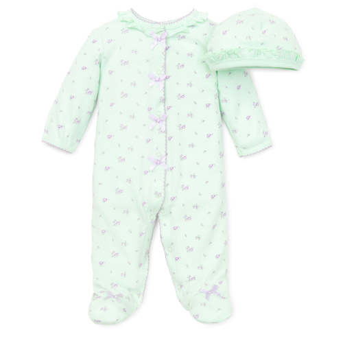 Petite Rose Footed One-Piece And Hat - Little Me