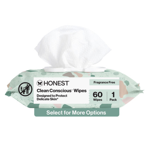 The Honest Company Fragrance Free Sensitive Clean Conscious Wipes - 60 Ct