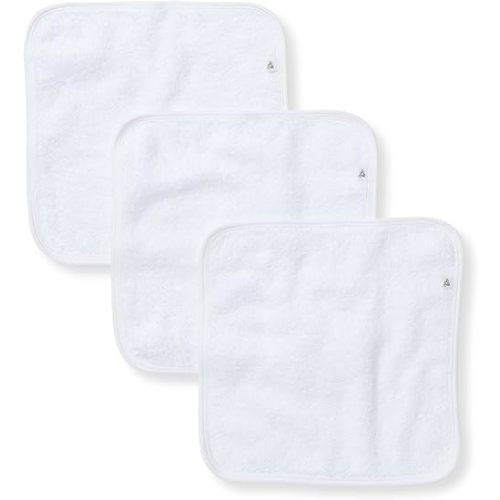 Burt's Bees Baby Infant Washcloths, 100% Organic Cotton, Soft and Super Absorbent Knit Terry & Woven Terry Wash Cloth - 3 Pack Set