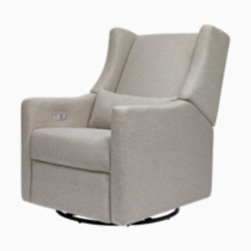 babyletto Kiwi Electronic Recliner and Swivel Glider - Performance Grey Eco Weave