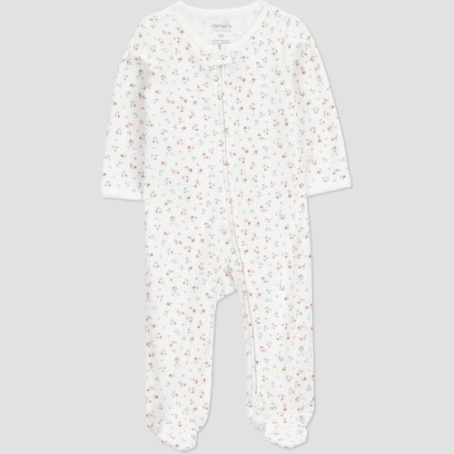 Baby Girls' Floral Sleep N' Play - Cream