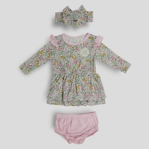Milkberry Rayon Of Bamboo Dress Up Set For Infant Baby Girl 0-3 months