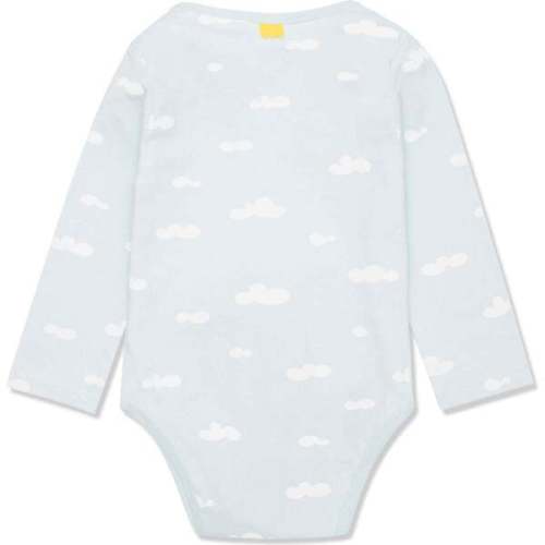 Cloud Baby Bodysuit, Mist and White - Mon Coeur | Maisonette