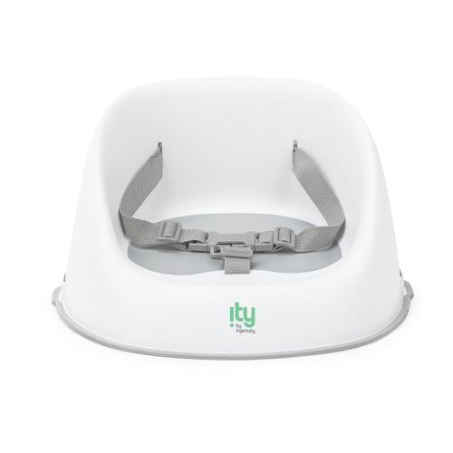 Ingenuity: ity by Ingenuity Simplicity Seat Easy-Clean Baby Booster Feeding Chair, 3-Point Harness, Washable Removable Straps - Grey