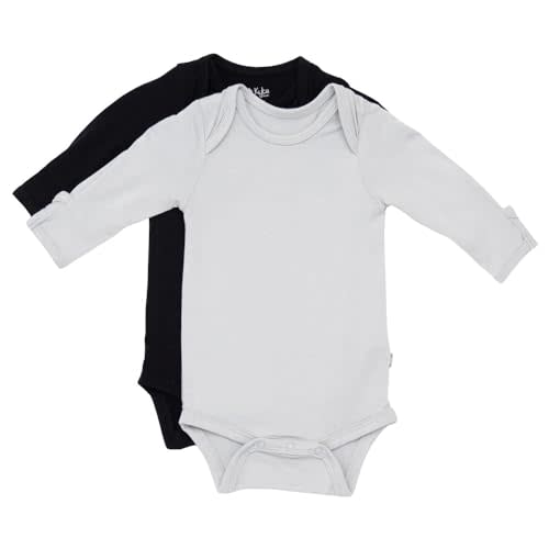 KYTE BABY Rayon made from Bamboo Long Sleeve Baby Bodysuits, 2-Pack