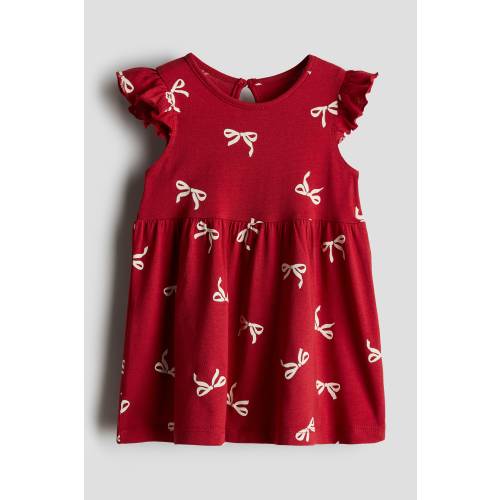 FLUTTER-SLEEVED DRESS