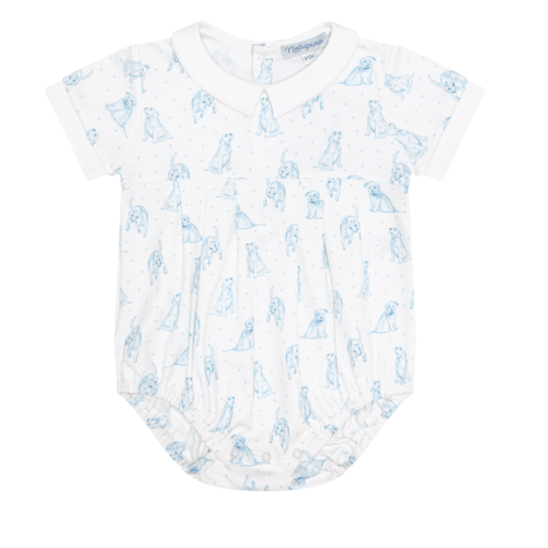 Blue Puppy Love Print Bubble