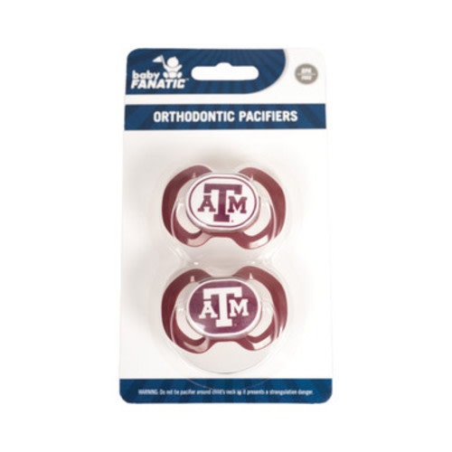 Texas A&M 2 Pk Pacifier - Maroon and White - The Warehouse at C.C. Creations