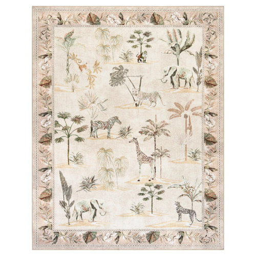 Animals Print Washable Ultra-Thin Non-Slip Area Rug