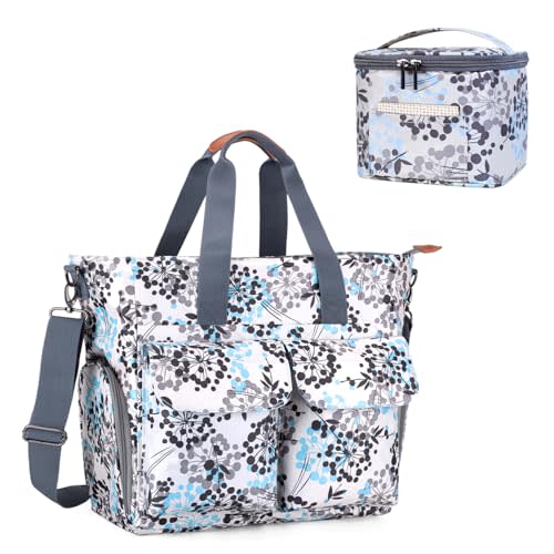 Teamoy Breast Pump Bag with Cooler Bag, Breast Pump Storage Tote with Laptop Sleeve (Up to 14") for Working Moms, Compatible with Spectra S1,S2, Medela, Dandelion(Bag ONLY)