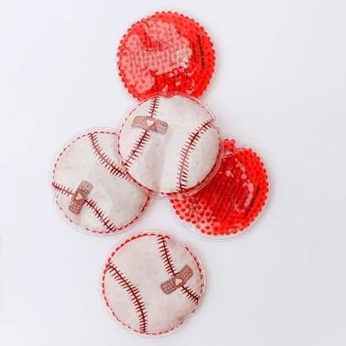 Kids Ice Packs for Injuries | Non-Toxic Cool Ice Packs for Kids (2 Pack) | Gel Ice Packs Reusable Kids | Hot Cold Packs Reusable - Baseball
