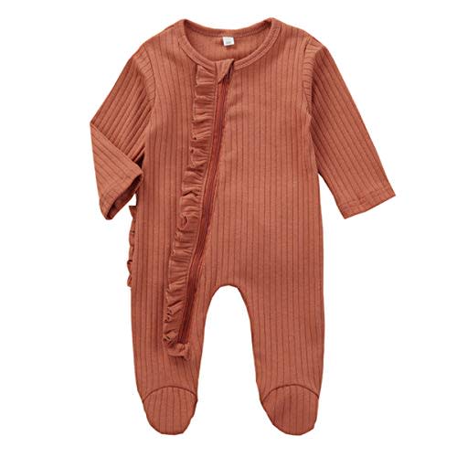 Kuriozud Newborn Baby Girl Boy Footie Romper One Piece Jumpsuit Sleeper Infant Clothes