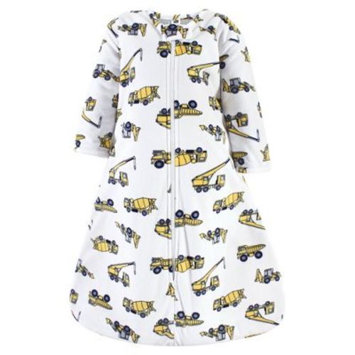 Hudson Baby Infant Boy Long Sleeve Plush Faux Fur Sleeping Bag, Wearable Blanket, Construction