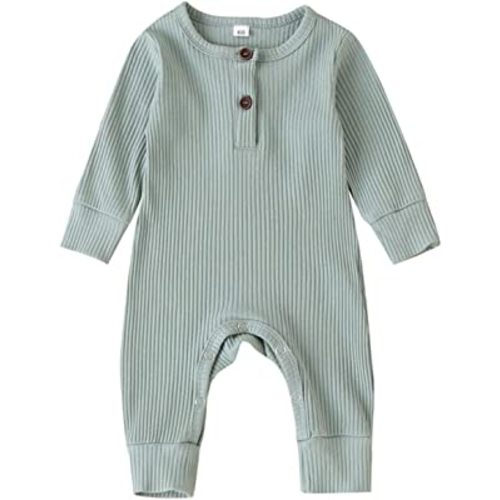 Kuriozud Newborn Infant Unisex Baby Boy Girl Clothes Button Romper Jumpsuit Basic One Piece Outfits