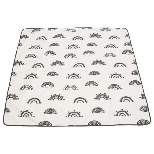 Dznils Baby Splat Mat for Under High Chair, Waterproof Non-Slip Gray Floor Mat, 43" x 43"