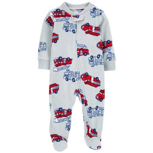 Baby Boy Carter's Firetruck Fleece Zip-Up Sleep & Play