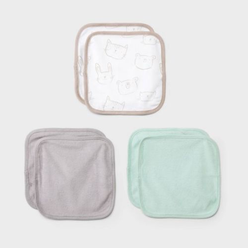 Baby 6pk Washcloth Set - Cloud Island™ Bronze