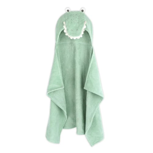 Green Alligator Hooded Towel