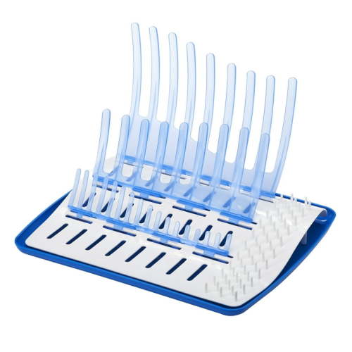 Dr. Brown's Folding Baby Bottle Drying Rack for Easy Storage, Dry Baby Essentials, BPA Free, Blue