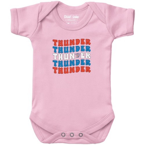 Newborn & Infant Oklahoma City Thunder Chad & Jake Light Pink Groovy Bodysuit
