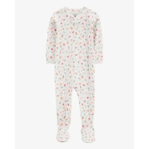 Baby Floral Print Snug Fit Cotton Footie 1-Piece Pajamas - Carter's | Carter's