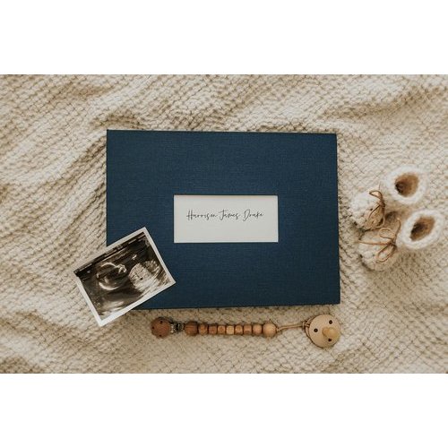 The Short Years Baby Book — Navy, with Keepsake Envelope