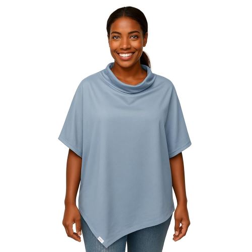 Breastfeeding Covers for Nursing Baby Privacy Nursing Cover 100% Organic Cotton Breathable Lightweight Portable Soft Comfortable Cloth Travel Infant Feeding Blanket Multiuse Fabric (Blue)