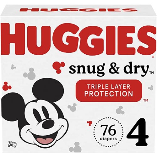 Huggies Snug & Dry Baby Diapers, Size 4 (22-37 lbs), 76 Ct - Size 4 (76 Count)