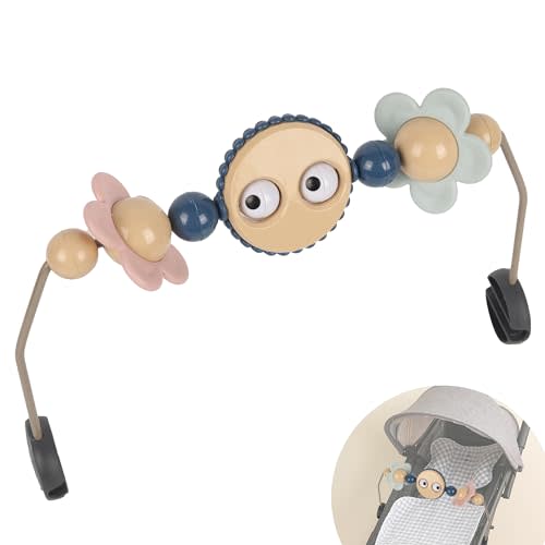 VIKOS Products Toy Bar for Baby Bouncer Stroller Arch Googly Eyes Toy for Babies Car Seat, Babies Bouncer Accessory, Easy to Install & Baby-Safe Plastic - No Music