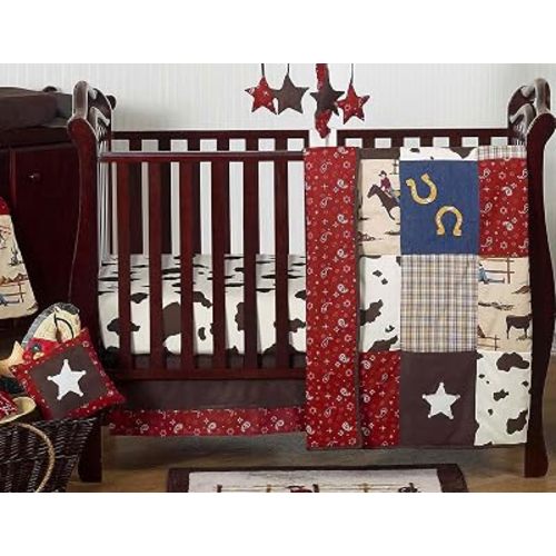 Wild West Western Horse Cowboy Baby Boy Bedding 11pc Crib Set