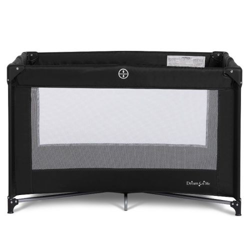 Dream On Me Zazzy Portable Playard With Bassinet In black