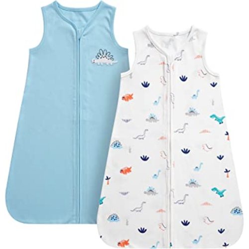 DaysU Cotton Baby Sleep Sack, Baby Sleeping Bag with Two-Way Zipper, Baby Wearable Blanket for Newborn Baby Boys and Girls
