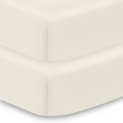 BreathableBaby All-in-One Fitted Sheet & Waterproof Cover, For 52" x 28" Crib Mattress , Ecru