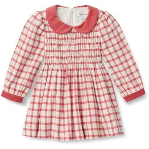 Amazon Essentials x Sofia Grainge Toddlers and Baby Girls' Long Sleeve Flannel Dress