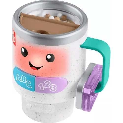 Fisher-Price Baby & Toddler Toy Laugh & Learn Wake Up & Learn Coffee Mug with Lights Music & Learning for Infants Ages 6+ Months