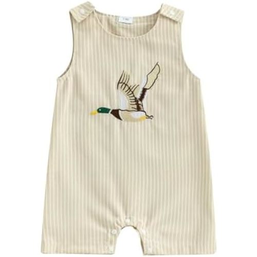 Infant Baby Boy Mallard Duck Clothes Summer Short Sleeve Romper One Piece Newborn Country Boy Farm Outfit