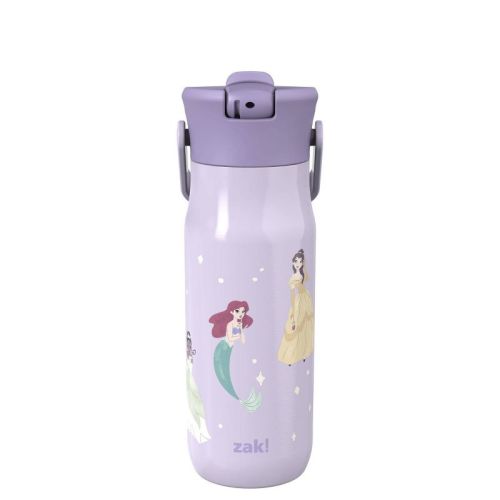 Zak Designs 20oz Princess Stainless Steel Vacuum Insulated Kids' Water Bottle Purple